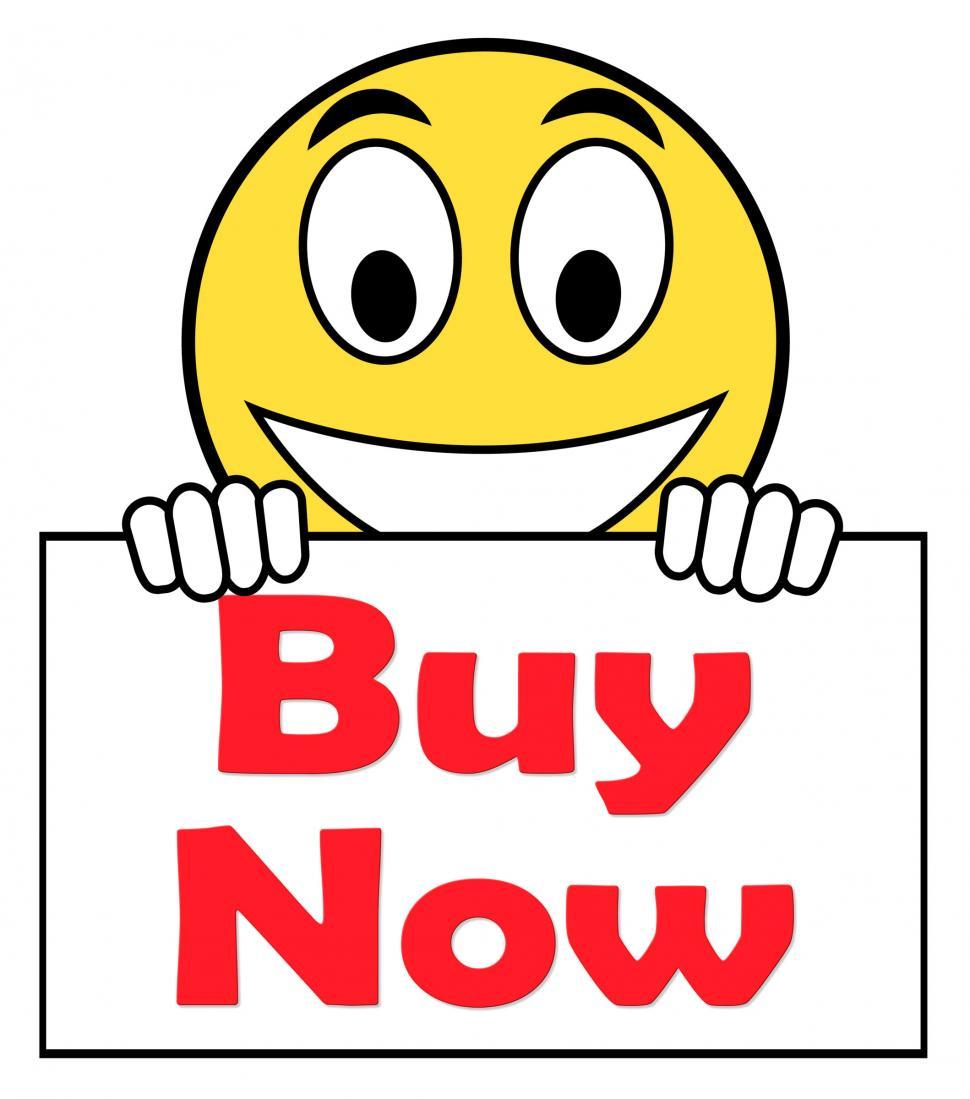 Free Image of Buy Now On Sign Shows Purchasing And Online Shopping 