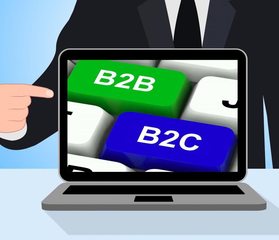 Free Image of B2B And B2C Keys Displays Business Partnerships Or Consumer Rela 