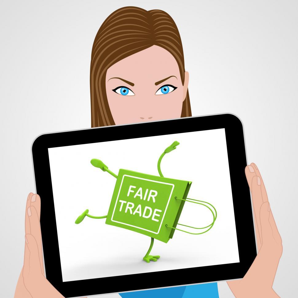 Free Image of Handstand Fairtrade Shopping Bag Displays Fair Trade Product Or  
