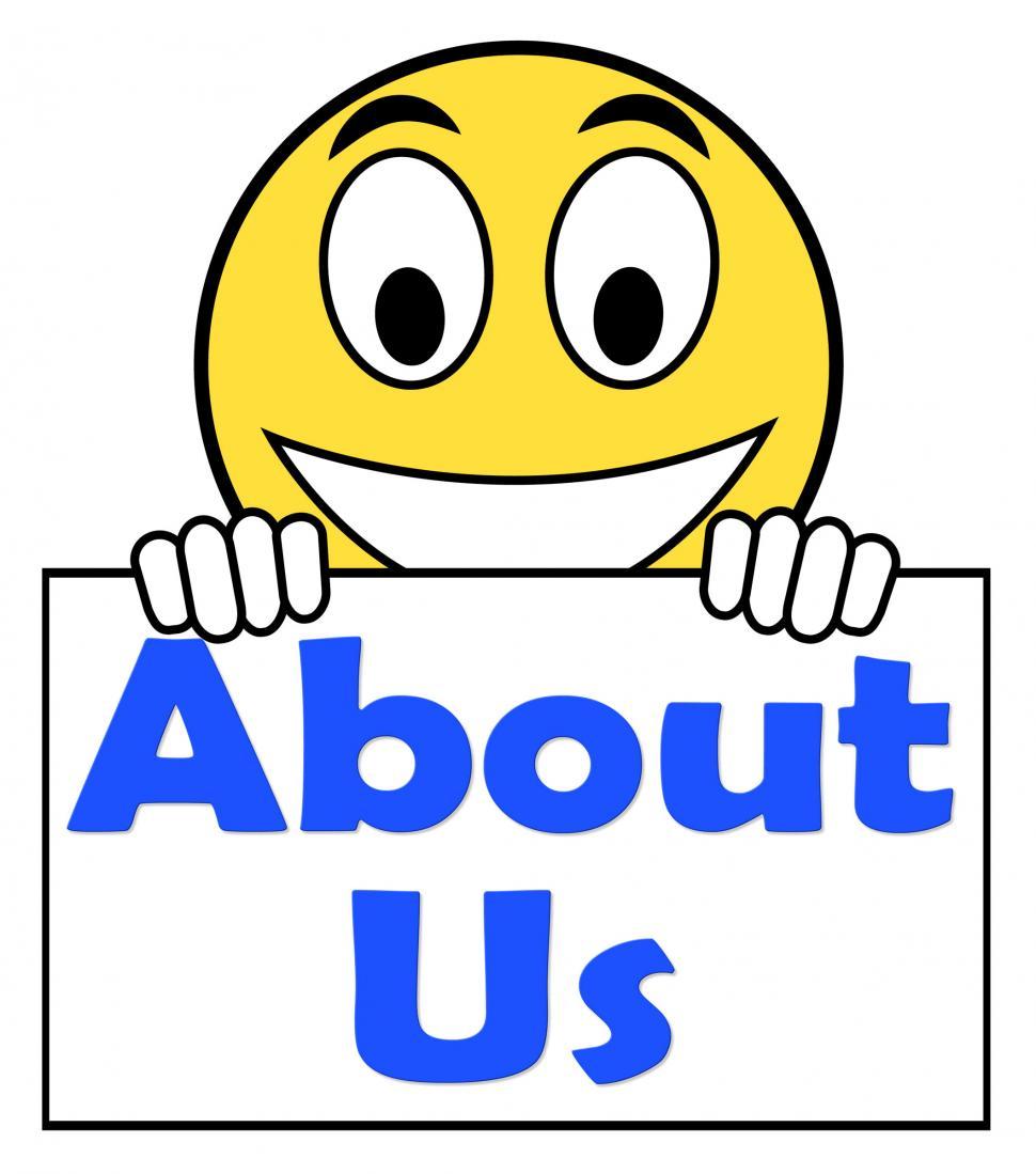 Free Image of About Us On Sign Shows Information or Reports 