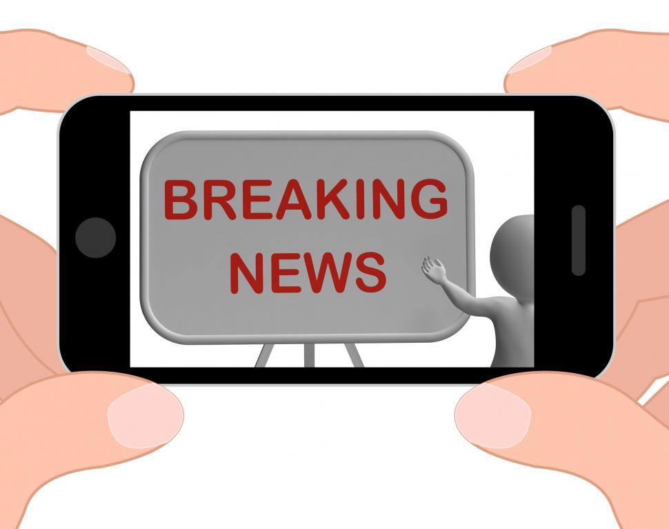 Free Image of Breaking News Phone Shows Major Developments And Bulletin 