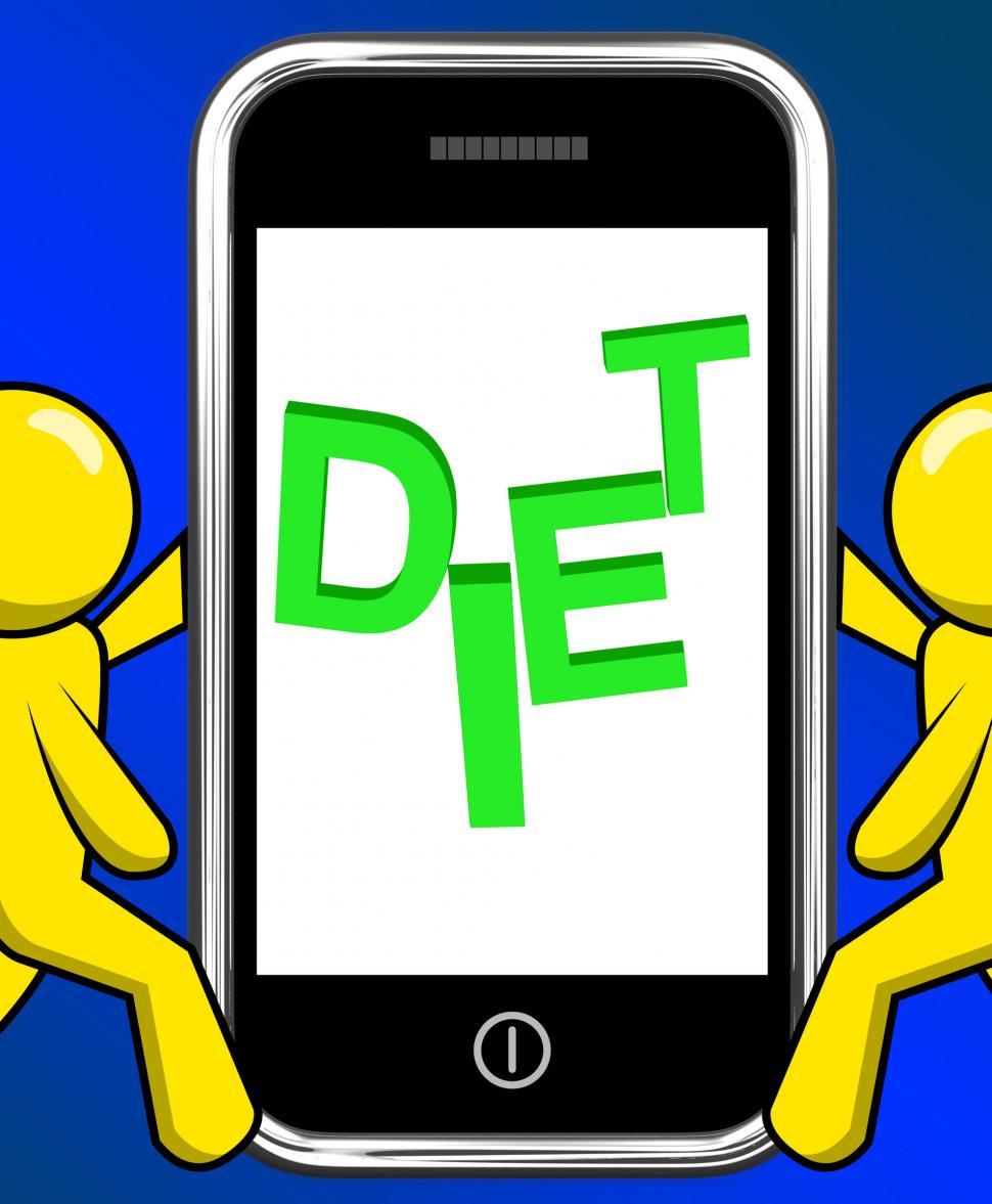 Free Image of Diet On Phone Displays Online Weight loss 