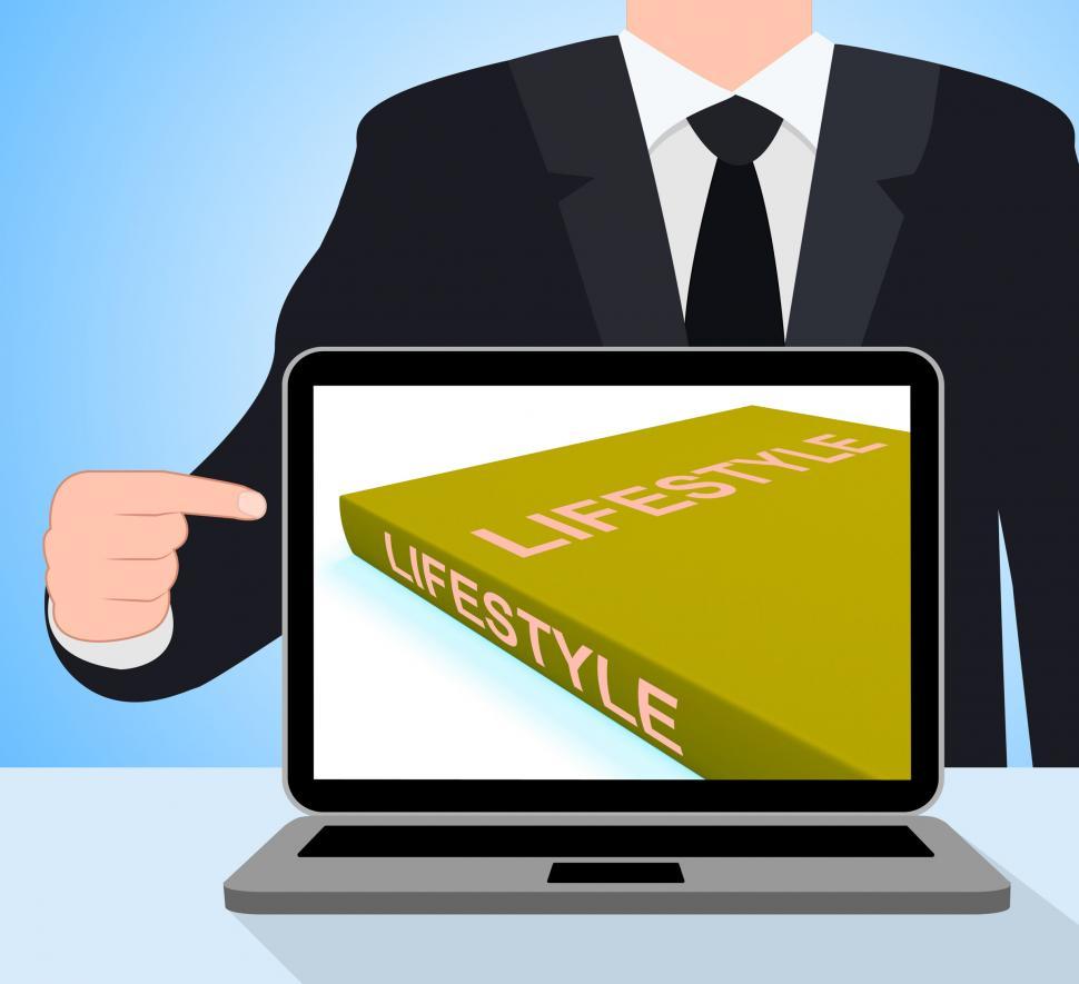 Free Image of Lifestyle Book Laptop Shows Books About Life Choices 