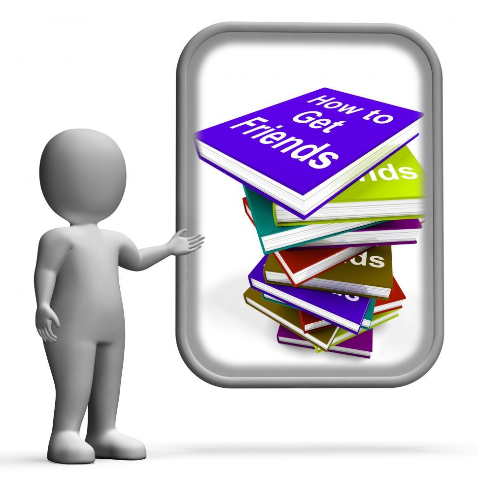 Free Image of How To Get Friends Book Stack Displays Friendly Social Life 