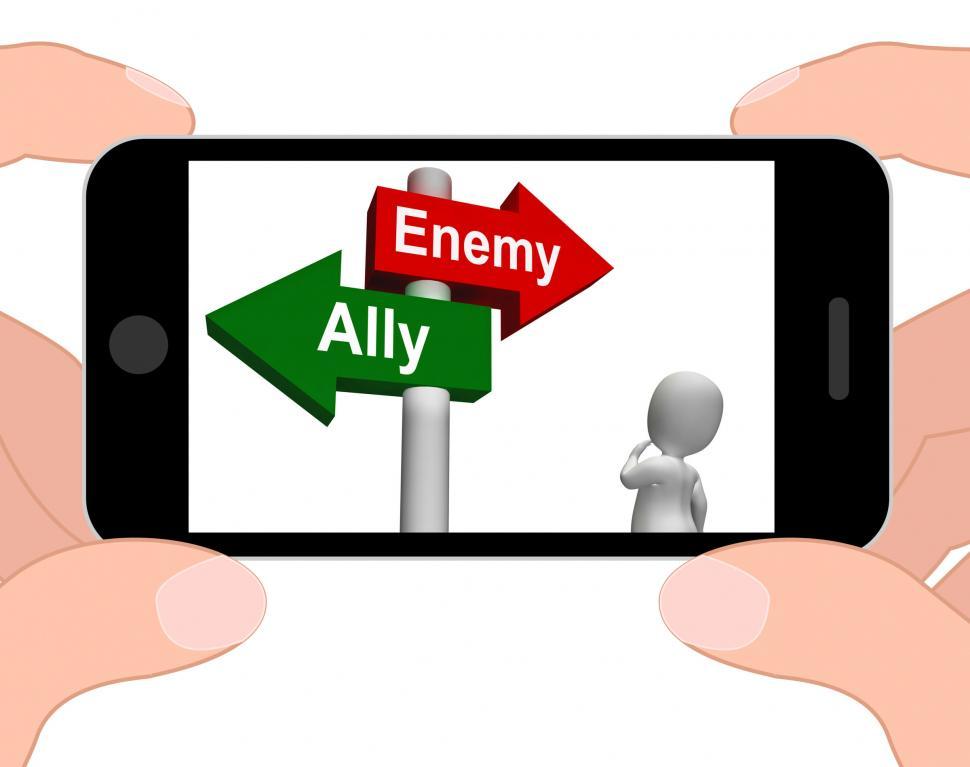 Free Image of Allied Enemy Signpost Displays Friend Or Foe 