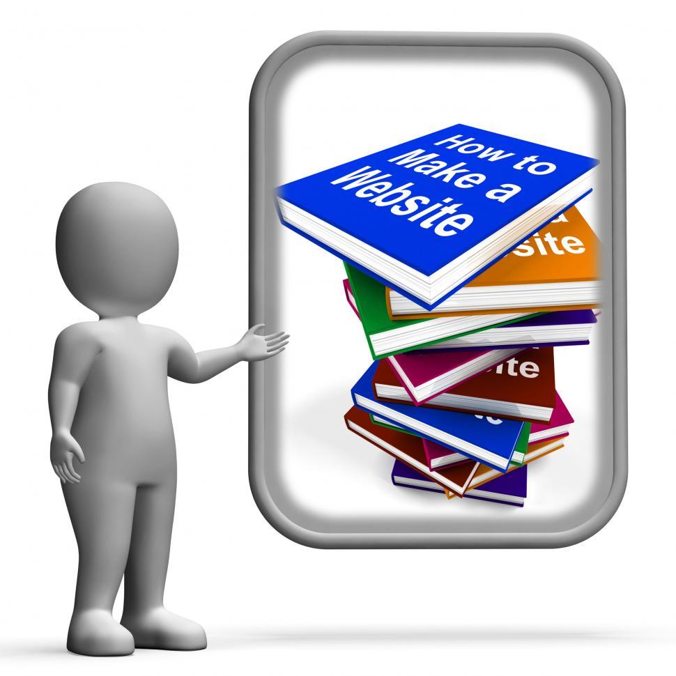Free Image of How To Make A Website Book Stack Displays Web Design 