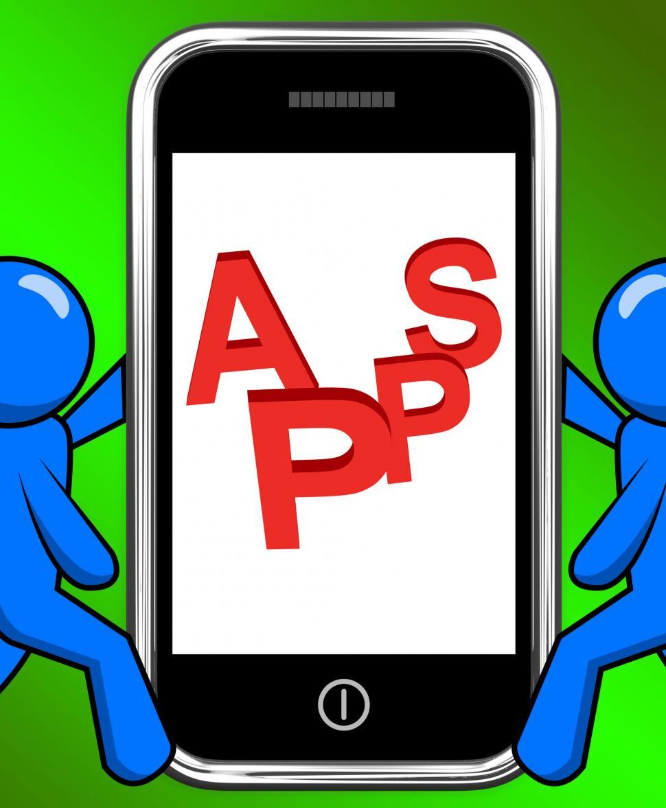 Free Image of Apps On Phone Displays Internet Application Or App 