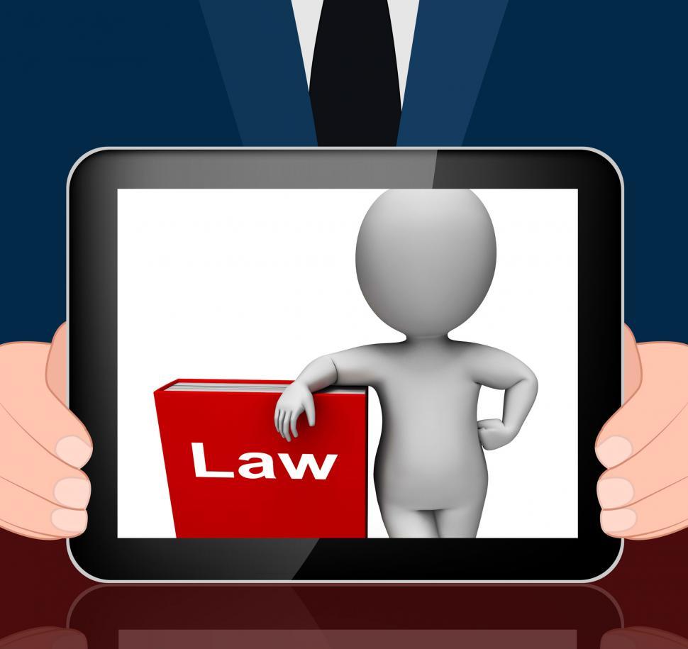 Free Image of Law Book And Character Displays Books About Legal Justice 