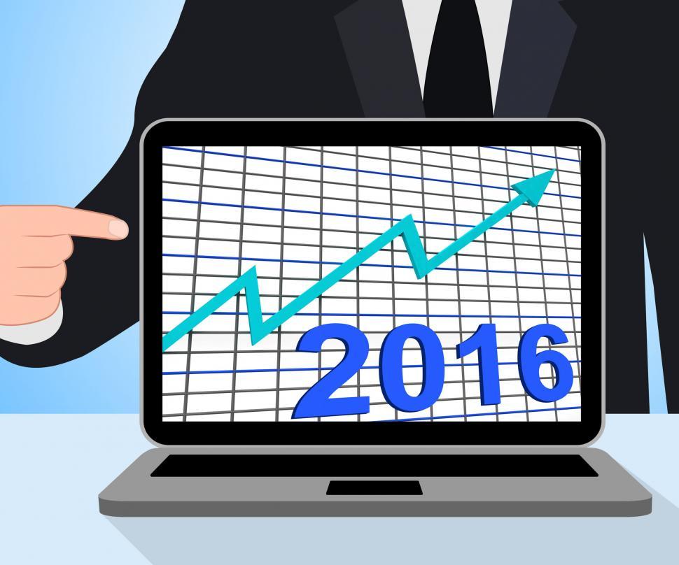 Free Image of Twenty Sixteen Graph Chart Displays Increase In 2016 