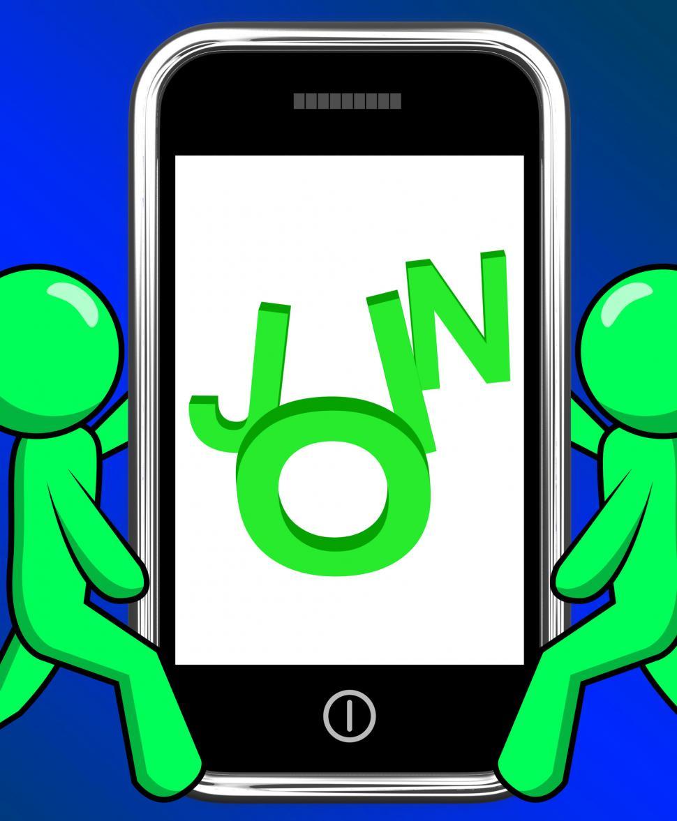 Free Image of Join On Phone Displays Subscribing Membership Or Registration 