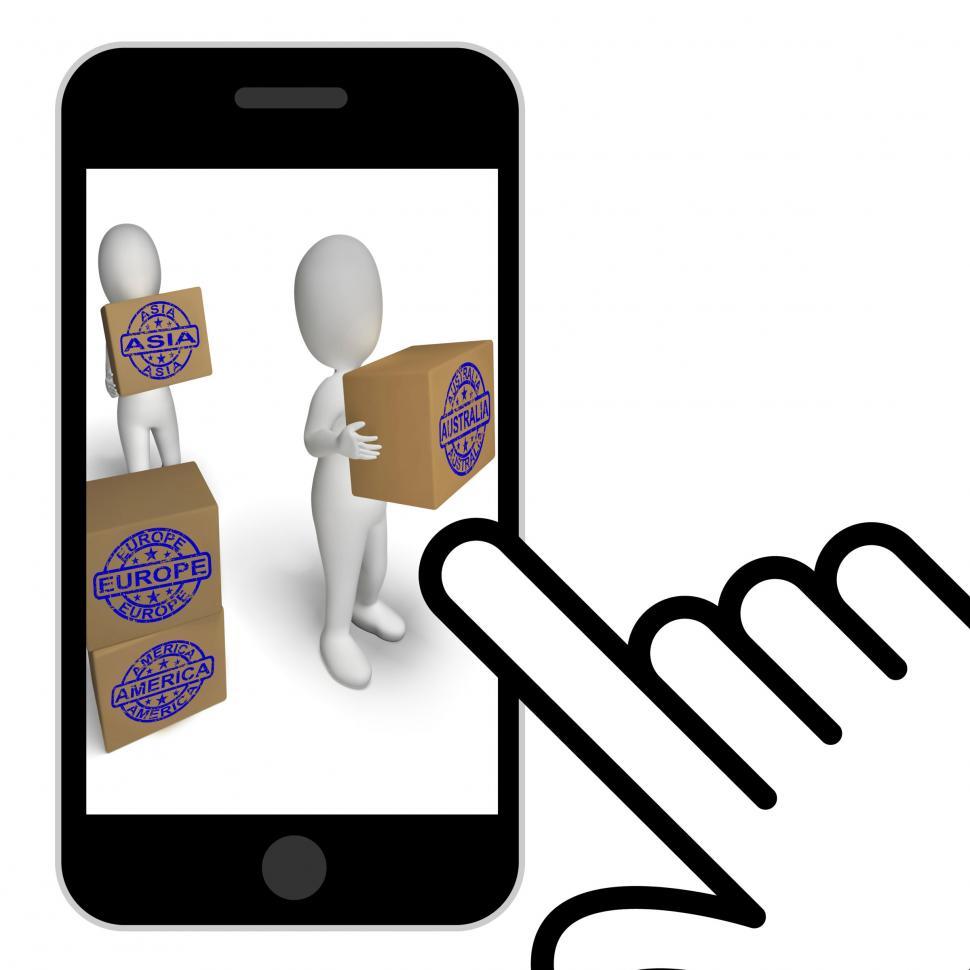Free Image of Countries Boxes Displays Global Trade Exporting  And Importing 