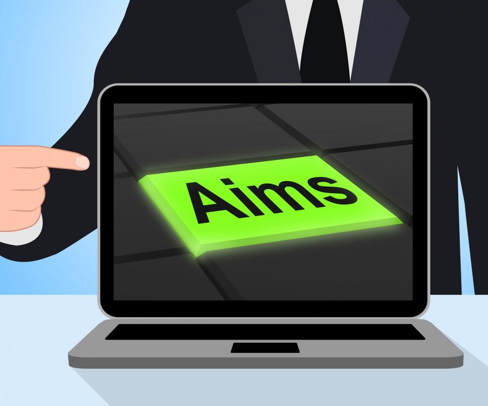 Free Image of Aims Button Displays Targeting Purpose And Aspiration 