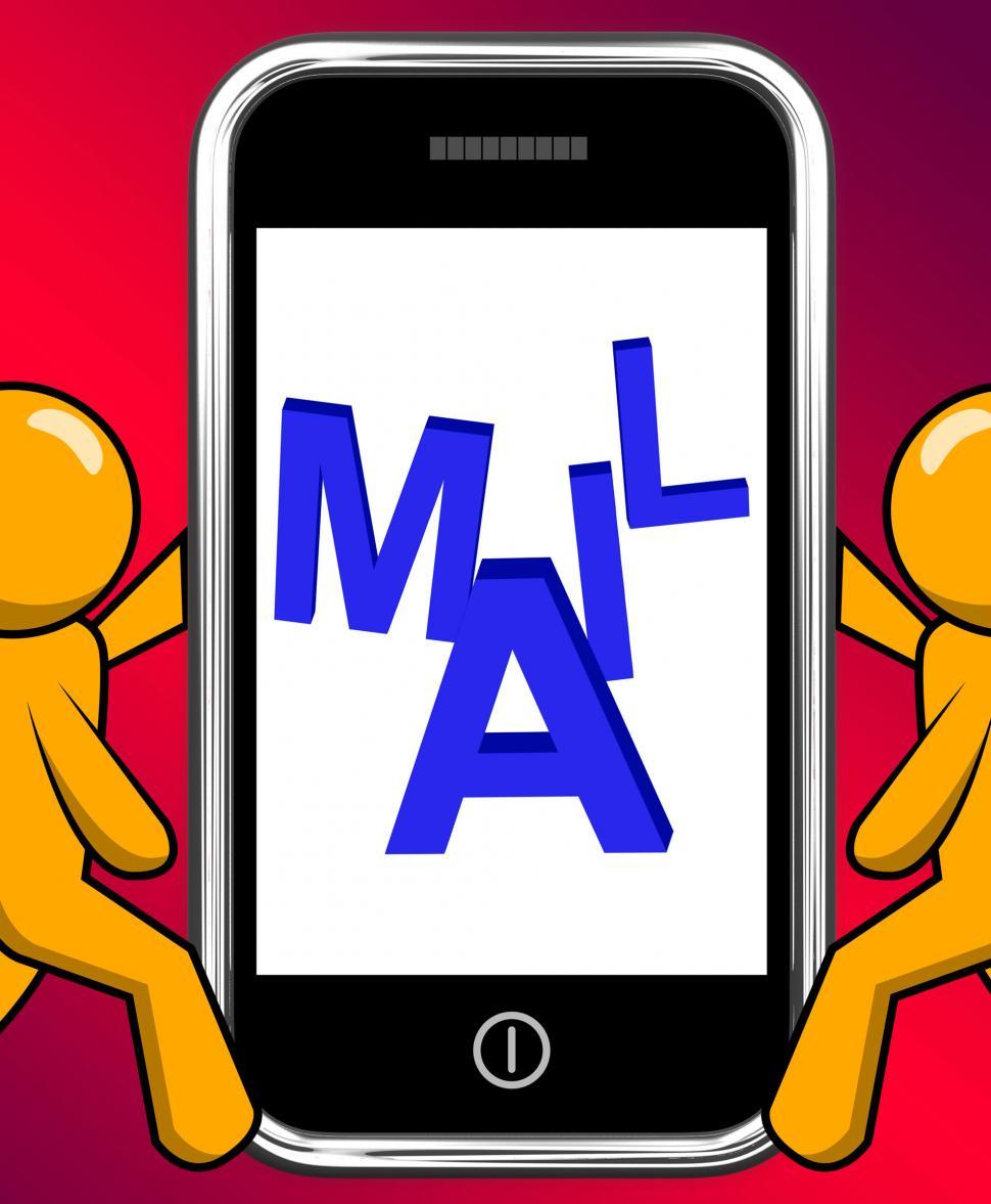 Free Image of Mail On Phone Displays Communicate Send Message Electronically 