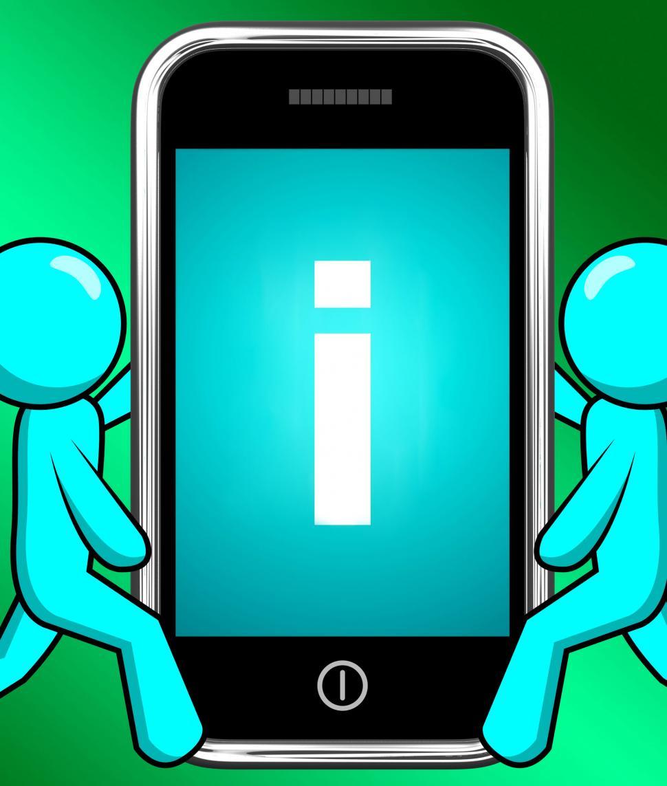 Free Image of Info Sign On Phone Displays Information And Assistance 