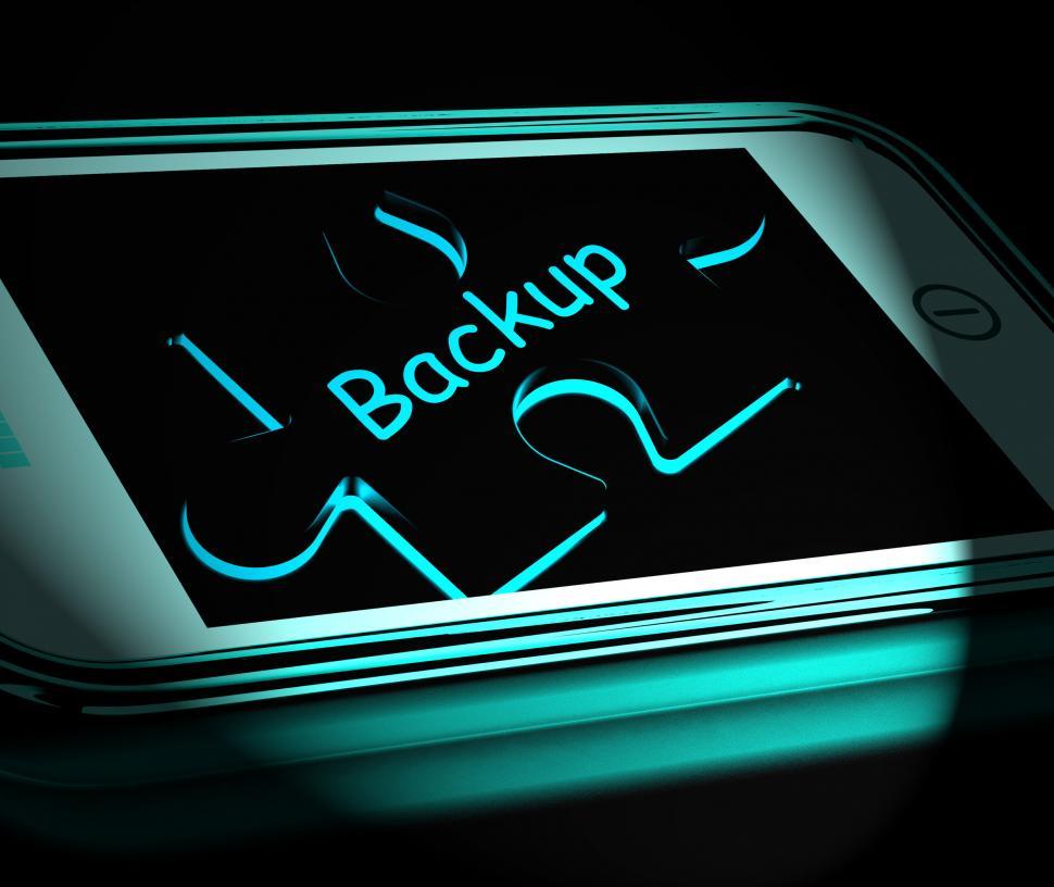 Free Image of Backup Smartphone Displays Copying And Storing Data 