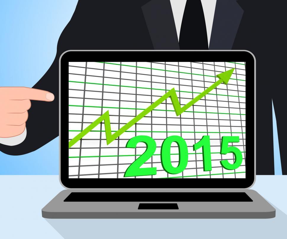 Free Image of Twenty Fifteen Graph Chart Displays Increase In 2015 