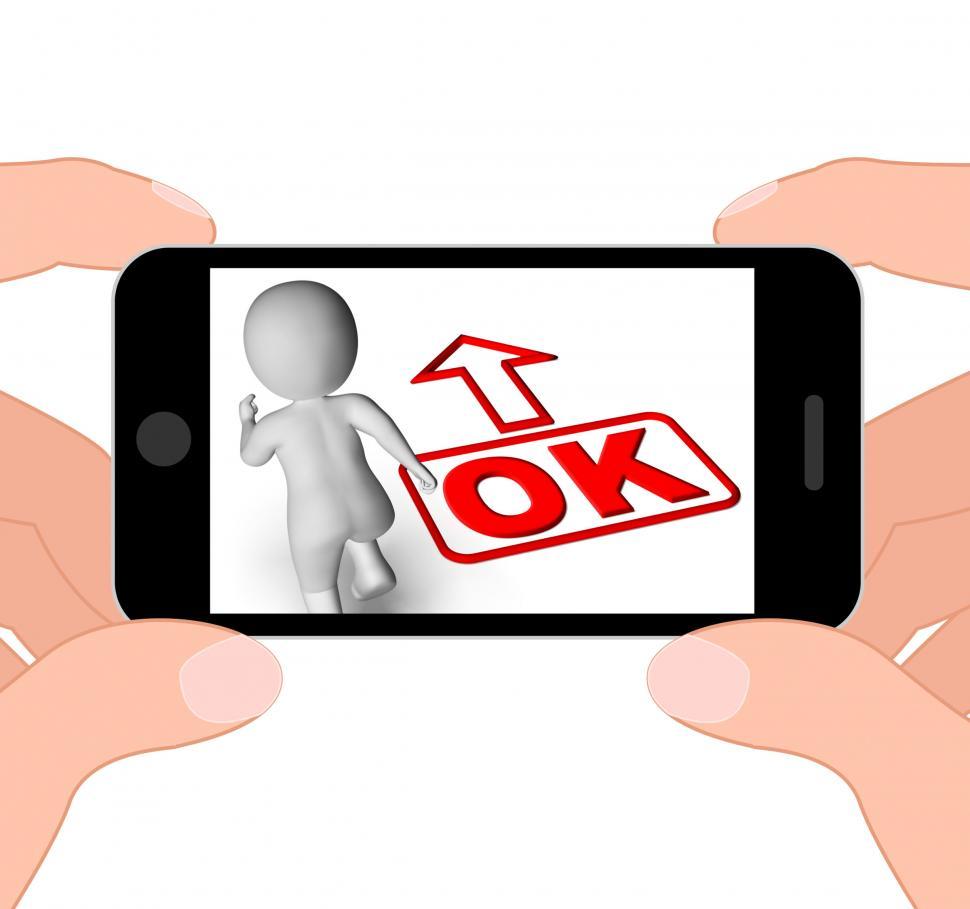 Free Image of Okay And 3D Character Displays O.K. Ok All Right Agree 