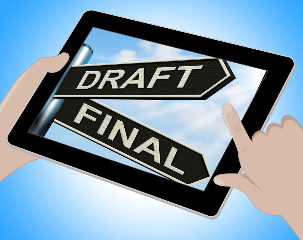 Free Image of Draft Final Tablet Means Writing Rewriting And Editing 