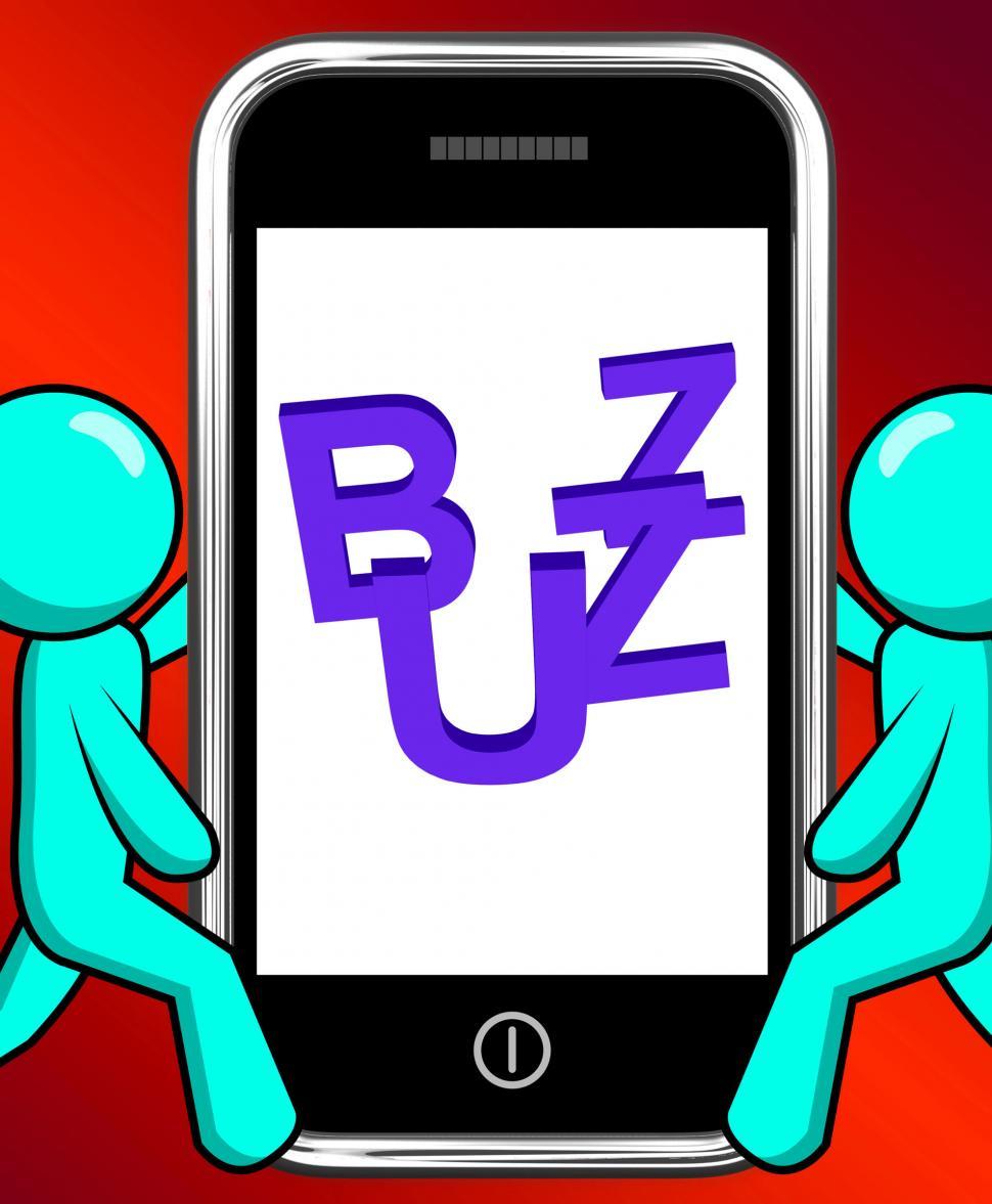 Free Image of Buzz On Phone Displays Awareness Exposure And Publicity 