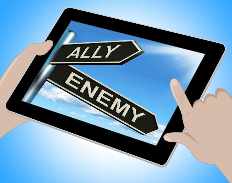 Free Image of Ally Enemy Tablet Shows Friend Or Adversary 