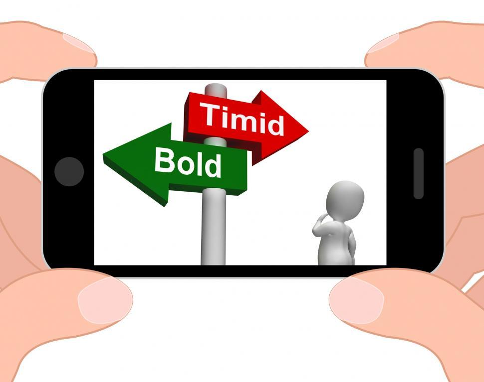 Free Image of Timid Bold Signpost Displays Fear Or Courage 