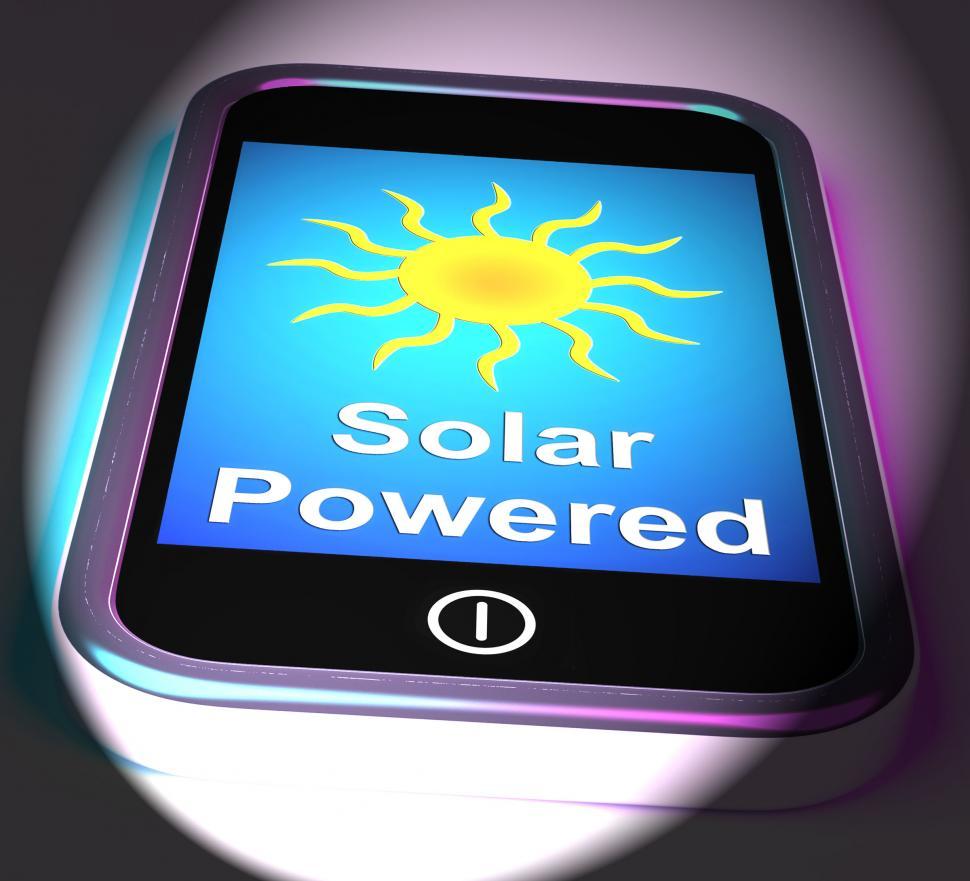 Free Image of Solar Powered On Phone Displays Alternative Energy And Sunlight 