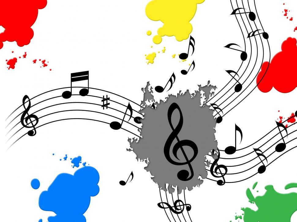 Free Image of Splash Paint Indicates Bass Clef And Blot 