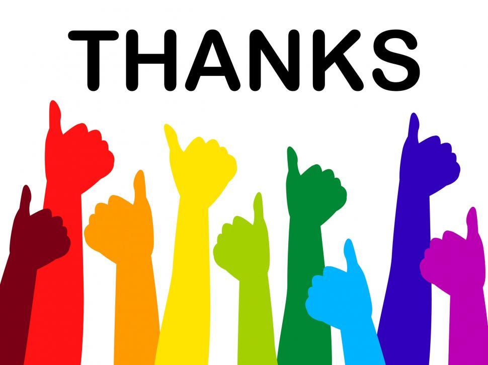 Free Image of Thumbs Up Means Thanks A Lot And Approved 