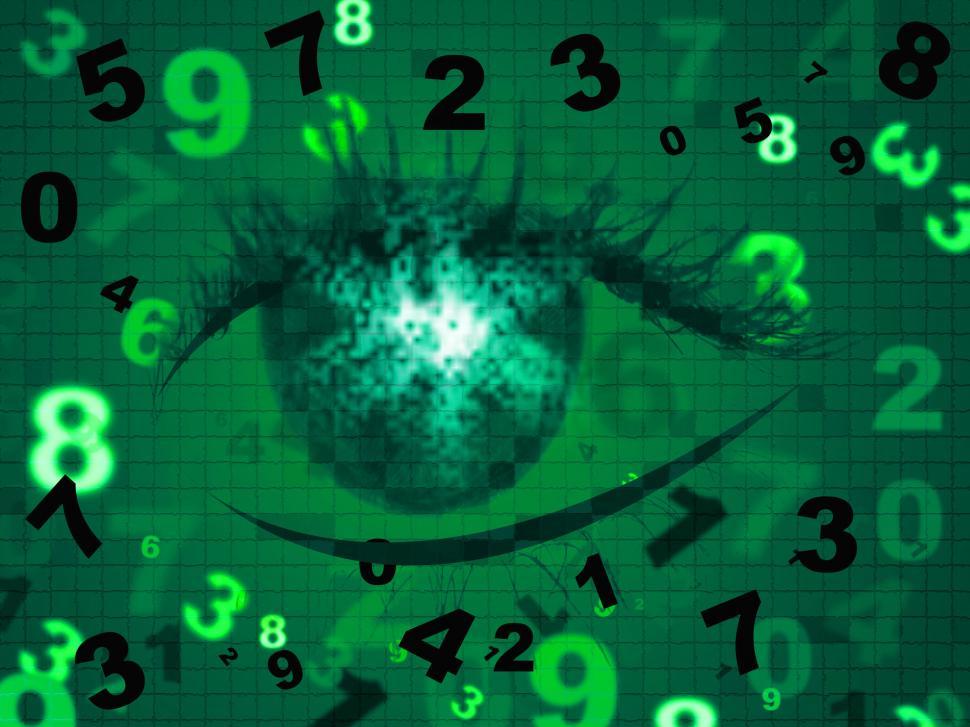 Free Image of Numbers Background Shows High Tec And Abstract 