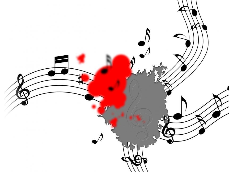 Free Image of Splat Music Shows Musical Note And Clef 