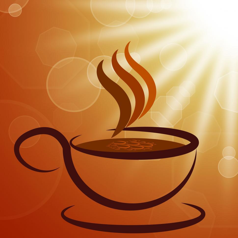 Free Image of Cup And Saucer Shows Coffee Shop And Beverages 