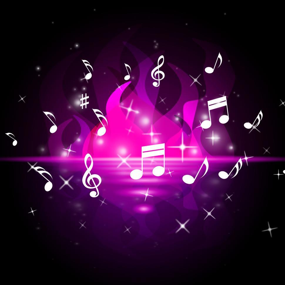 Free Image of Notes Pink Represents Bass Clef And Burn 