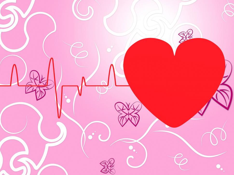 Free Image of Heart Pulse Means Text Space And Beat 