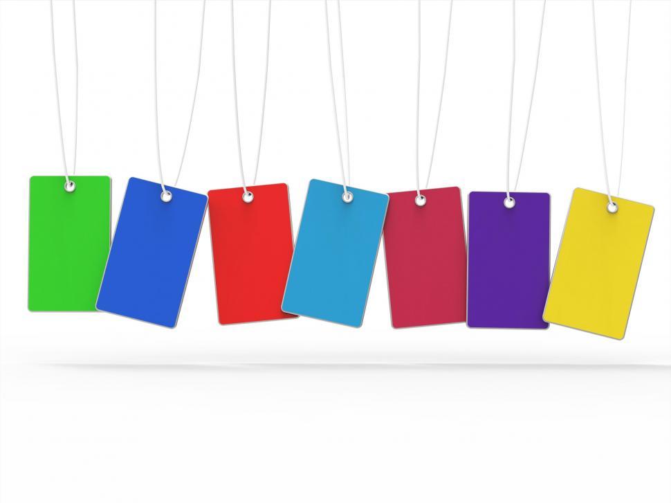 Free Image of Copyspace 7 Means Tag Colors And Blank 