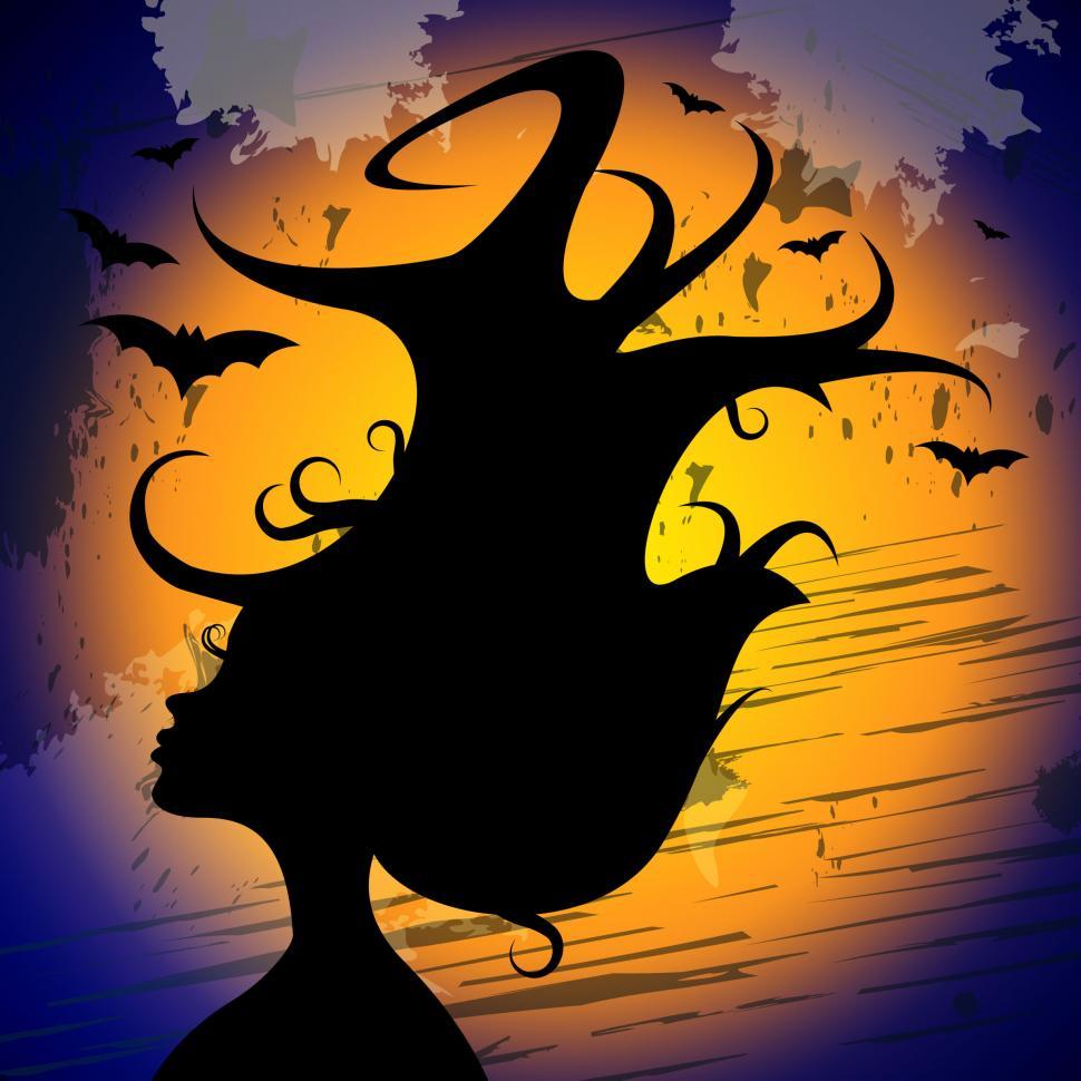 Free Image of Woman Halloween Shows Trick Or Treat And Adult 
