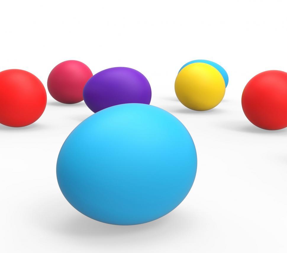 Free Image of Easter Eggs Indicates Empty Space And Colourful 