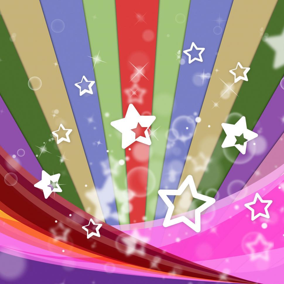 Free Image of Stars Color Represents Multicolored Ray And Starry 