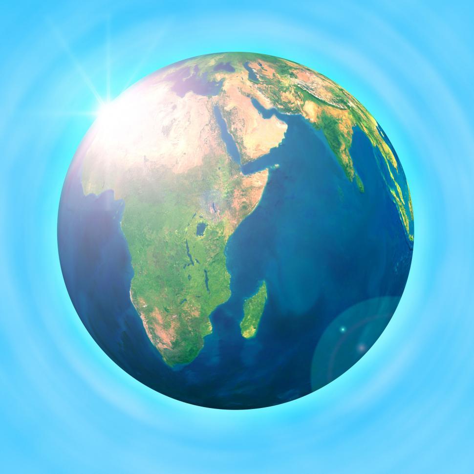 Free Image of Sun Rays Shows Planet World And Worldwide 