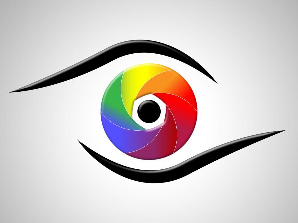 Free Image of Eye Aperture Shows Colour Splash And Chromatic 