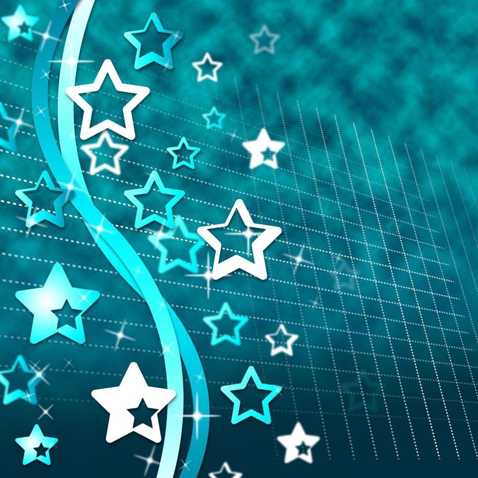 Free Image of Blue Background Shows Twirl Swirl And Starred 