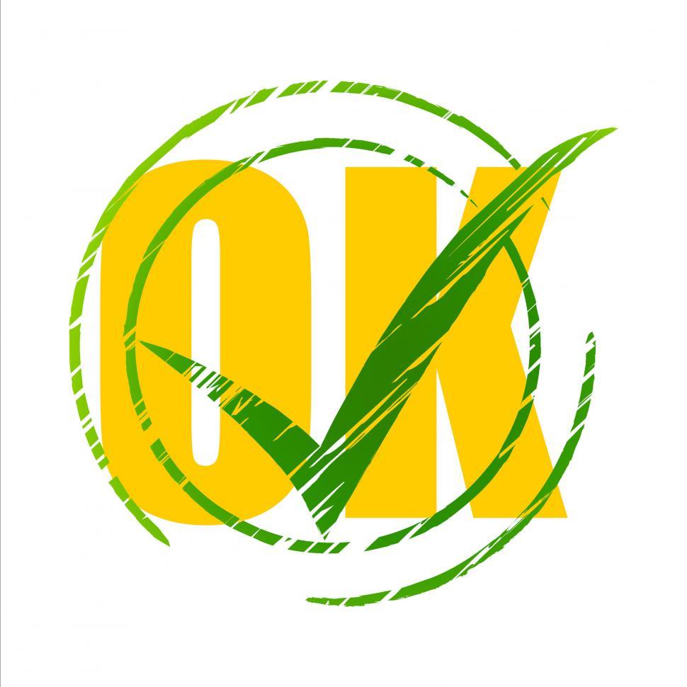 Free Image of Ok Tick Represents All Right And O.K. 