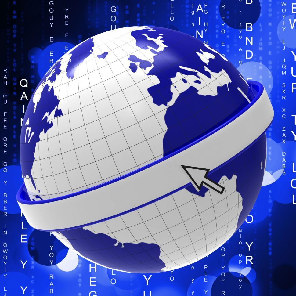 Free Image of Global Copyspace Means Futuristic Copy-Space And Binary 