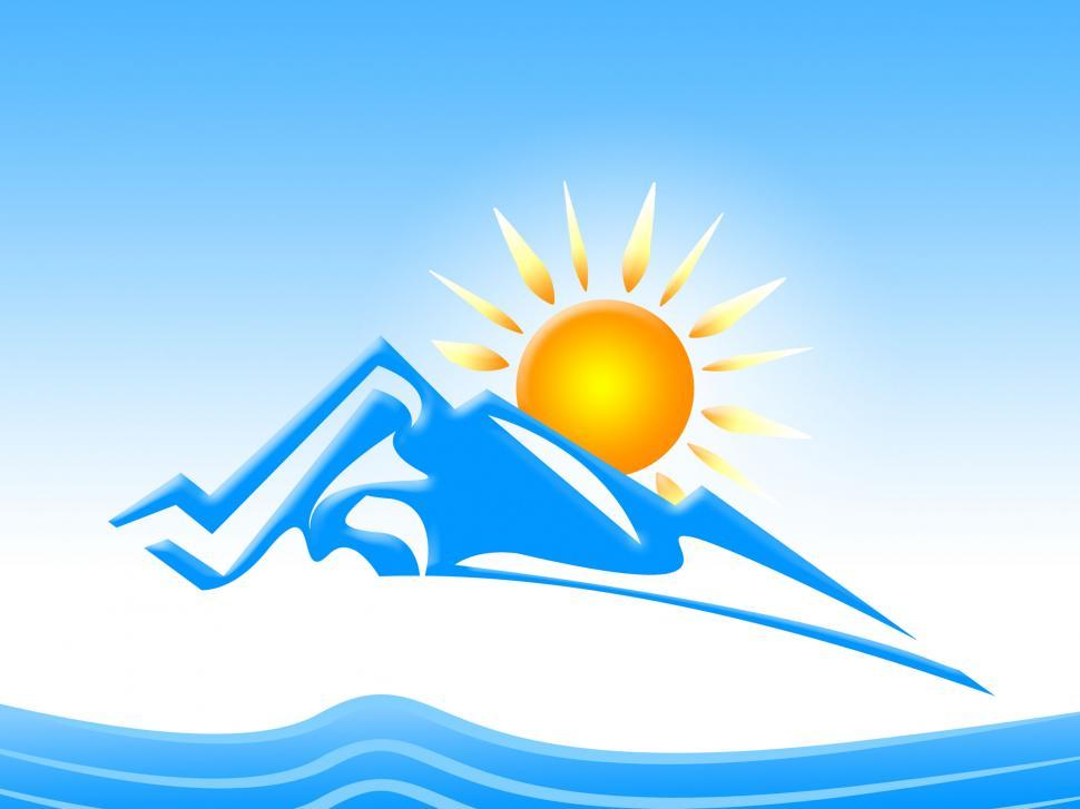 Free Image of Sun Mountain Shows Snow Flakes And Country 