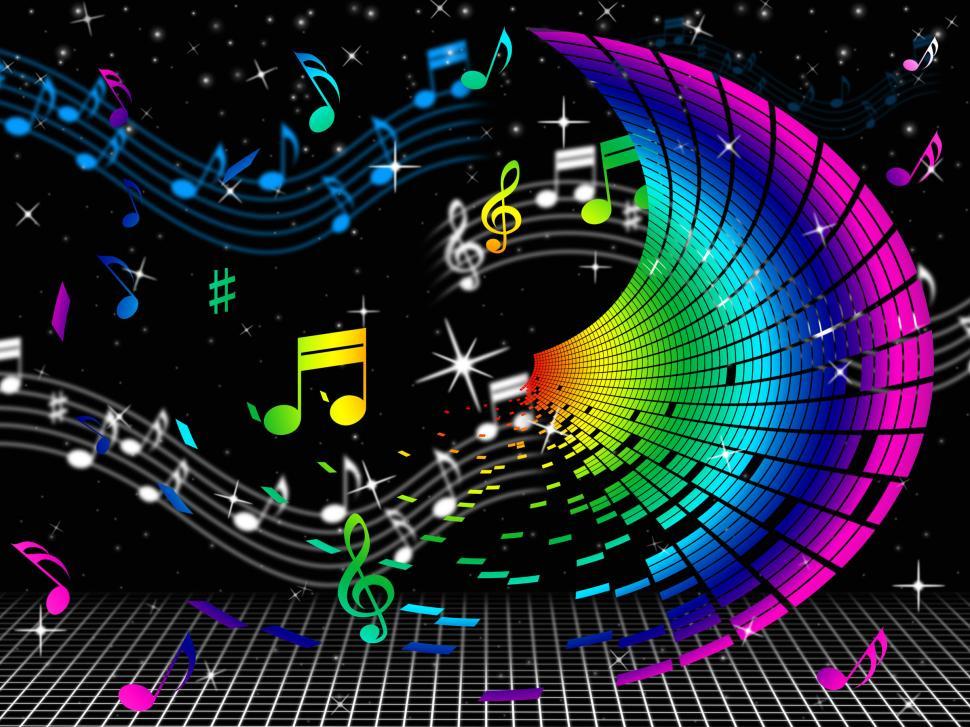 Free Image of Color Notes Means Sheet Music And Audio 