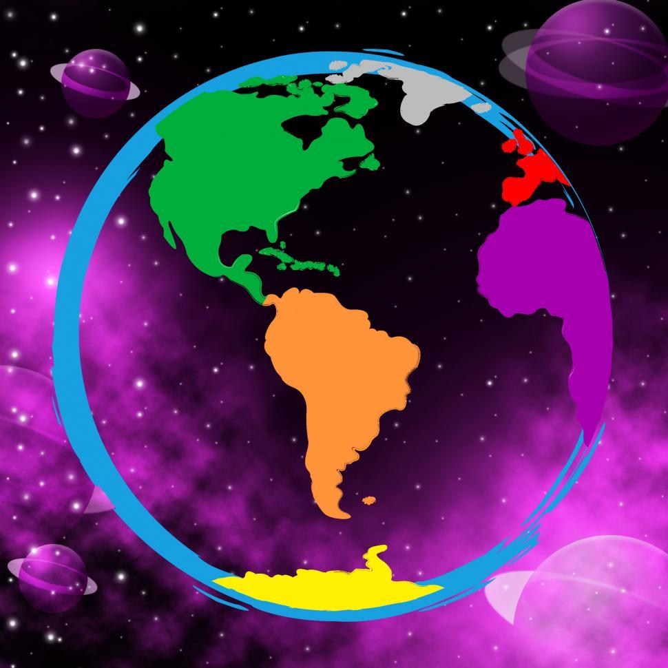 Free Image of Colourful Planets Shows Solar System And Globalise 