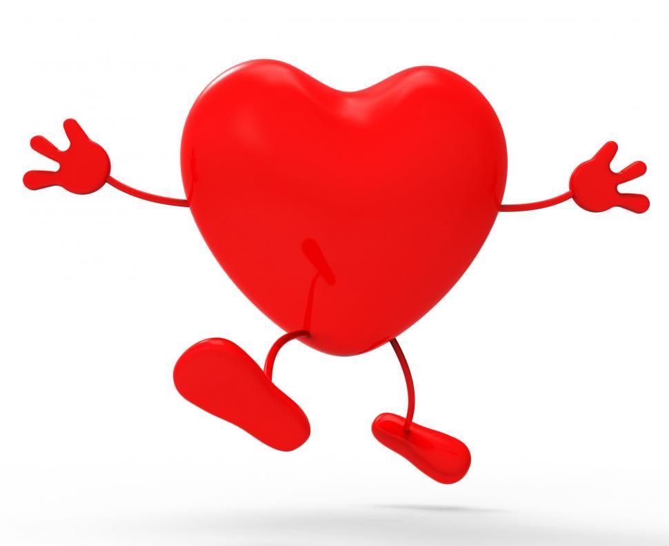 Free Image of Heart Character Means Valentine s Day And Affection 