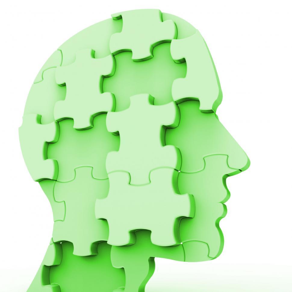 Free Image of Head Jigsaw Represents Skin Facial And Assemble 