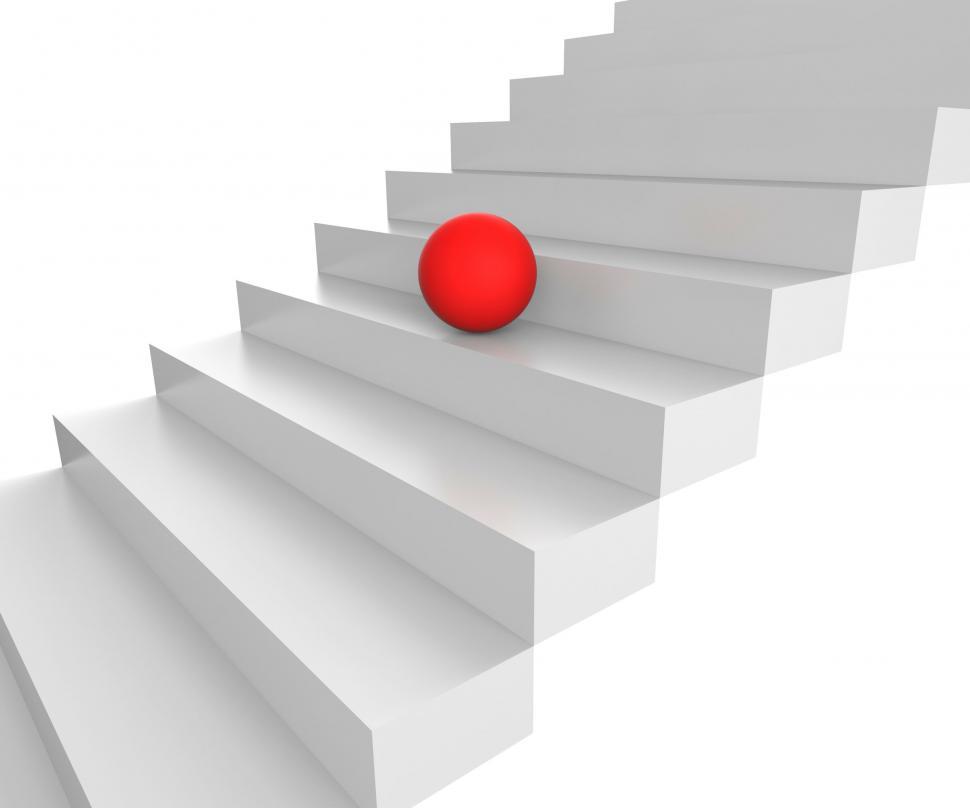Free Image of Sphere Stairs Represents Increase Upwards And Orb 