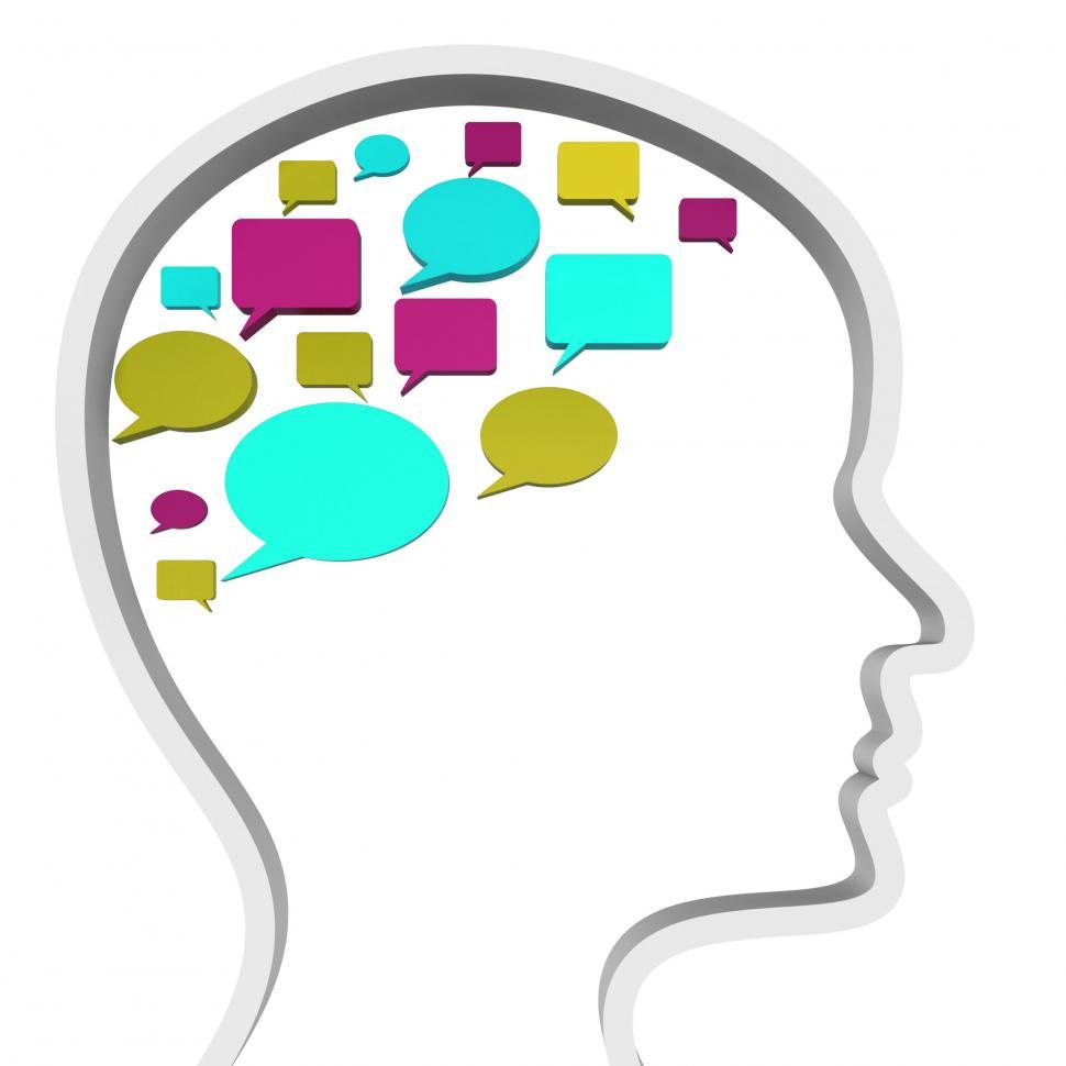 Free Image of Speech Bubble Shows Think About It And Bubbles 