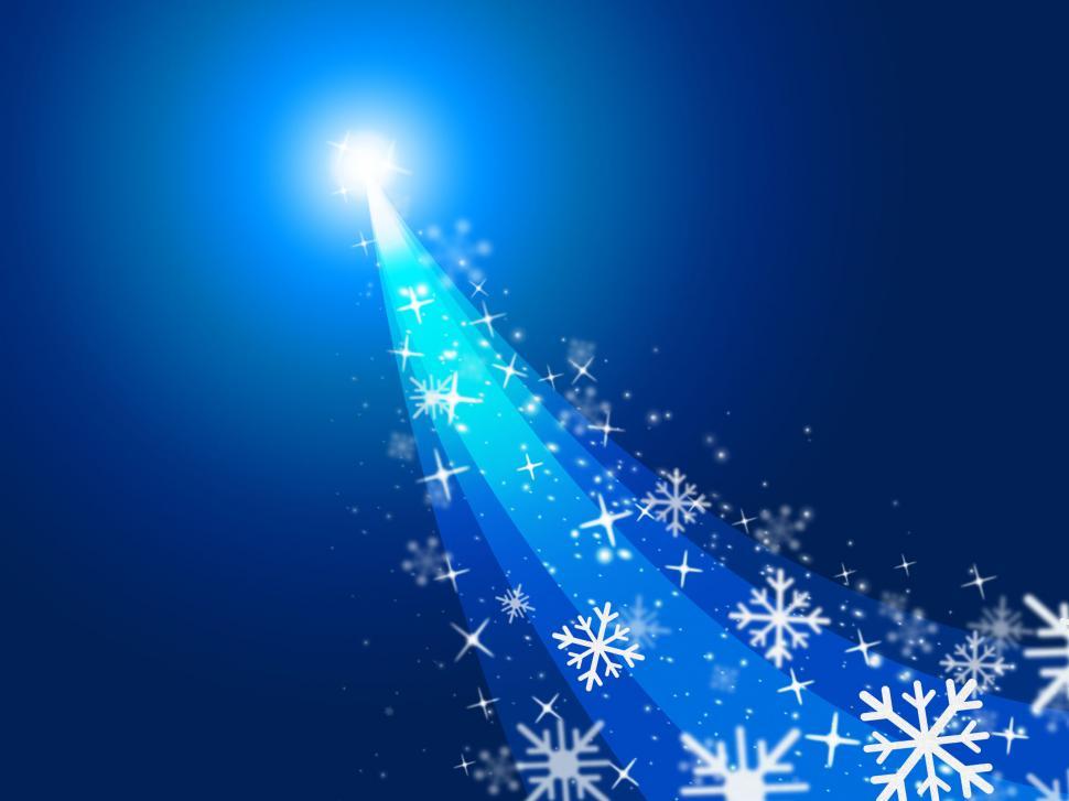 Free Image of Star Xmas Shows Merry Christmas And Blazing 